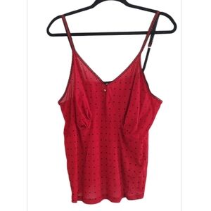 Avenue Body Red & Black Polka Dot Camisole Size 18/20